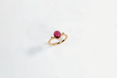 Zarter Goldring mit Rubellite und Brillanten