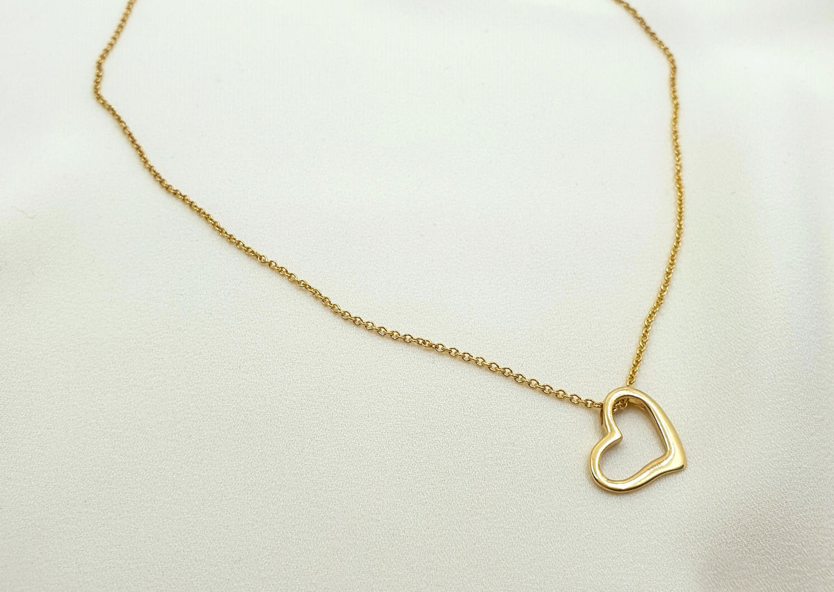 Herzkette 585 Goldkette Goldkette mit Herzanhänger Geschenk für Sie