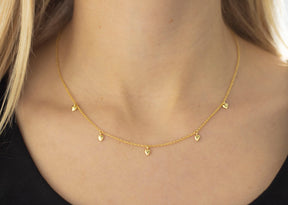 Herz Halskette Gold, Goldkette 585 mit Herzen, 14 Karat Echtgold für Frauen, filigrane Herz Kette